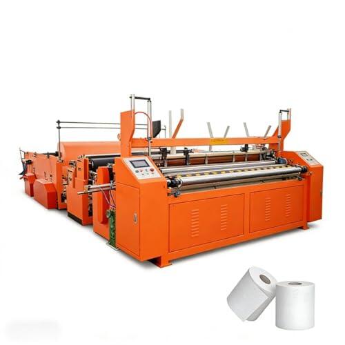 Línea de producción automática de máquinas de papel de seda para rollo de papel servilleta con sistema de corte de rebobinado para uso comercial, diseño personalizable