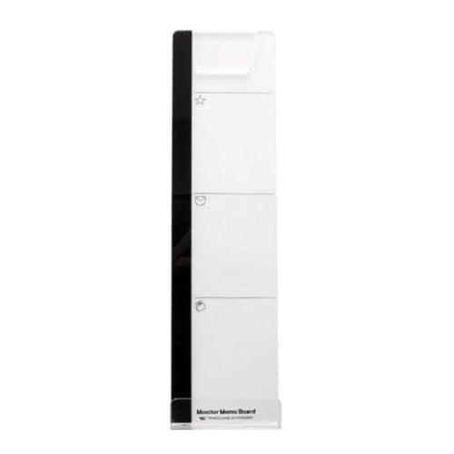 SWETRACE Tablero de Notas para Monitor Soporte Acrílico Blanco, Organizador de Memos y Recordatorios para Oficina y Hogar, Panel Lateral Innovador y Multifuncional