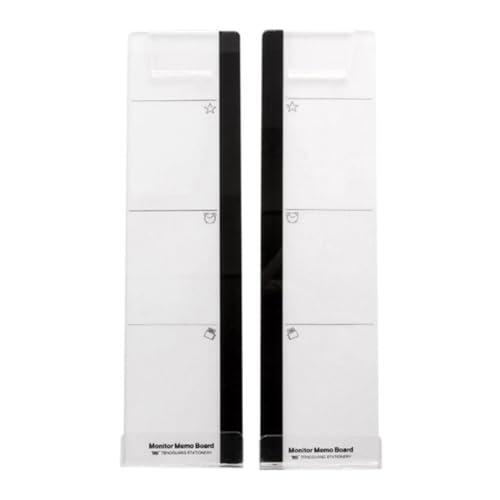 HOMOBABE Soporte para Notas de Monitor Acrílico Blanco, Panel Lateral Innovador para Organizar Memos y Gestionar Tiempos en Oficina y Hogar