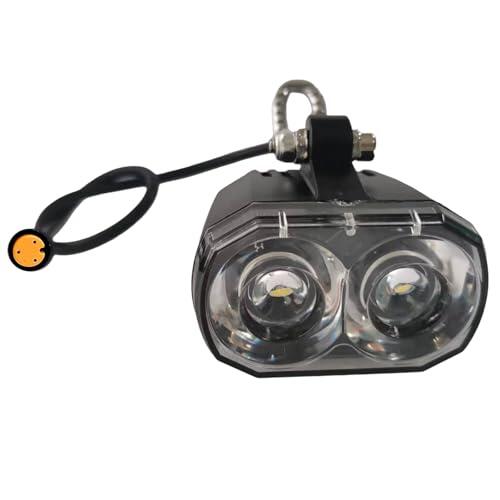 XGSUZNE Faro LED para Bicicleta eléctrica, Conector Hembra de 3 Pines Resistente al Agua, Compatible con Bicicletas eléctricas de 24 V y 36 V y patinetes eléctricos. Bombilla LED Delantera