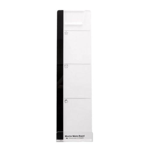 TEMPNAP Tablero de Notas Soporte Innovador Acrílico Blanco para Monitor de Ordenador para Organizar y Pegar Memos, Adecuado para Oficina y Hogar