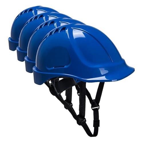 Portwest PS54 Casco de Seguridad Ligero para Construcción Endurance Azul Real (Paquete de 4)