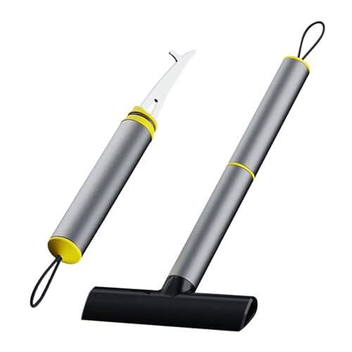 kesurpae Raspador de Grava para neumáticos con Pala para Nieve para Coche, eficiente y Multifuncional, para una rápida eliminación de Nieve y Escarcha.