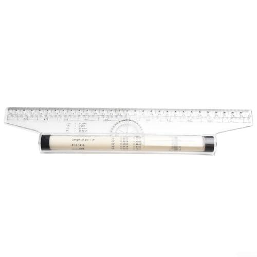 Regla paralela de 15 cm y 30 cm, herramienta de diseño de equilibrio de rodillos de dibujo para arquitectos, ingenieros, estudiantes, dibujando recto para medición de bordes (30 cm)