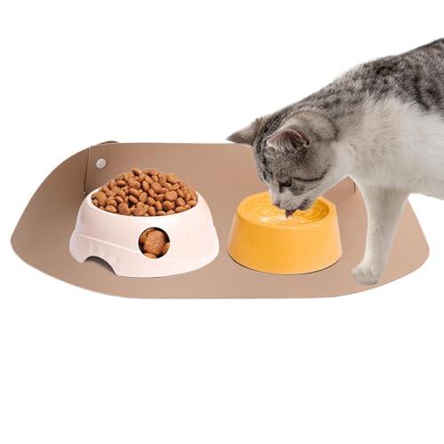 Cómo mantener el suelo limpio durante las comidas de tu gato