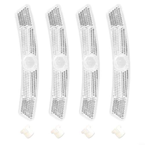 HomeVortex 4 reflectores de radios de bicicleta, luces de seguridad ABS para ruedas de bicicleta, reflectores de tubo de clip de montaje rápido para mejorar la visibilidad nocturna, 125 x 20 mm