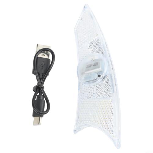 Luces de rueda de bicicleta de carga USB con tecnología de encendido y apagado automático, lámpara de radios de plástico para seguridad en ciclismo, azul (azul)