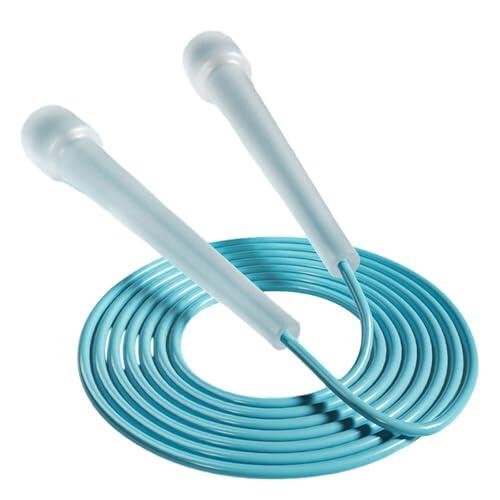 kesurpae Cuerda de saltar ajustable para niños, hombres y mujeres, para principiantes, con mango transparente, antideslizante, cómoda, para entrenamiento,