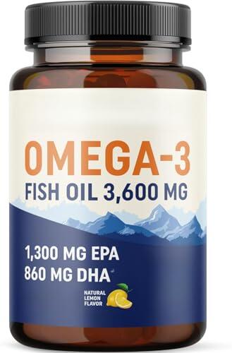 Aceite de pescado de triple acción | Los mejores ácidos grasos esenciales | Aceite de pescado premium capturado en estado salvaje y sin eructos