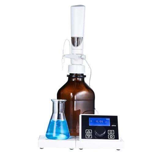 Dispensador electrónico de botellas, volumen digital ajustable de 0,01 a 99,99 ml, polipropileno con pantalla táctil TFT, herramienta de laboratorio ideal para mediciones de precisión