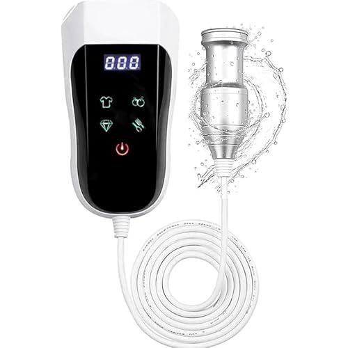 YZHYYDS Limpiador Ultrasónico Doméstico Portátil, Mini Máquina de Limpieza Ultrasónica Sumergible Profesional con Sonda de Aleación de Aluminio, Capacidad de Limpieza ＜2 Kg, Frecuencia de 60 KHz
