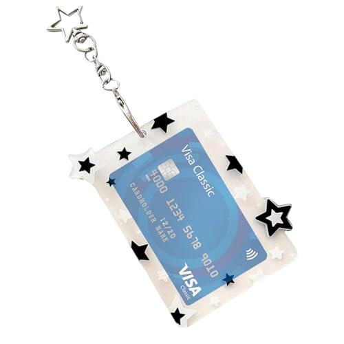 Llavero Acrílico Con Soporte Para Tarjetas Fotográficas, Soporte Transparente Para Tarjetas Con Marco De Fotos De 3 Pulgadas Con Dije De Estrella, Vitrina De Tarjeta DIY Idol Para Fotos, Tarjeta De