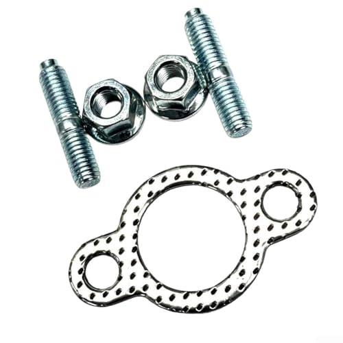 Honseadek Kit de pernos de escape para motor serie CH con tuercas y juntas Set pernos de alta temperatura para piezas de fijación del motor de cortacésped