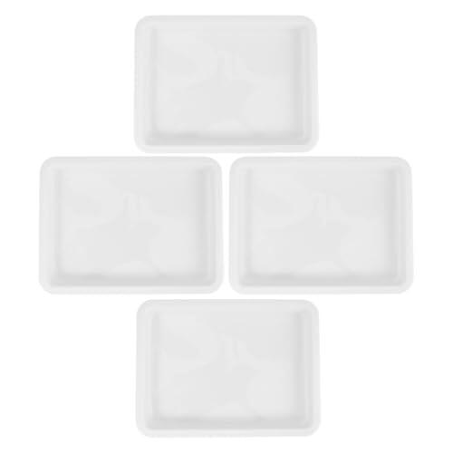 MAGICLULU 4 Bandejas de Laboratorio de Plástico Pp Resistentes a Ácidos y Álcalis para Actividades Educativas y Laboratorios, Bandejas Duraderas y Versátiles para Pruebas