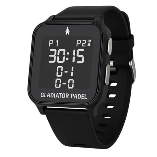 GLADIATOR PADEL Reloj Contador de Puntos para Padel, Tenis, Pickeball y Ping Pong-Marcador de Juego Electrónico con función Reloj, Alarma y Cronómetro-Resistente al Agua, Fácil de Usar
