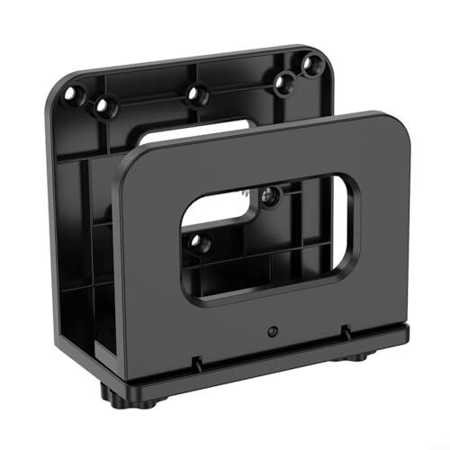 Soporte de pared ajustable para caja de cables, módem, router y reproductor multimedia, montaje ahorro de espacio detrás de TV/monitor, diseño robusto, 120 x 105 x 66 mm