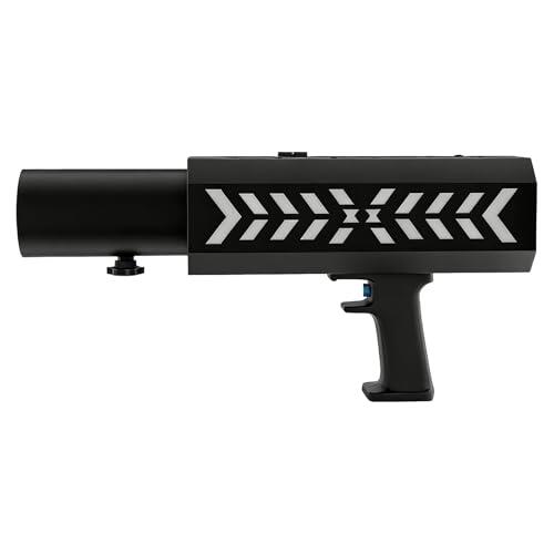 Máquina de confeti RGB recargable, lanzador de confeti de mano de un solo agujero para fiestas, máquina eléctrica de confeti, certificación CE, luces LED para celebración de boda