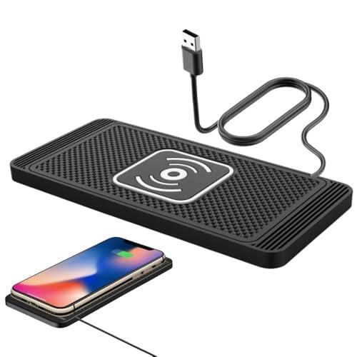 Cargador Inalámbrico Coche para Bentley Bentayga,15W Cargador Alfombrilla de Carga Rápida Antideslizante,Base Carga Inalámbrica Auto,para iPhone,Samsung,USB
