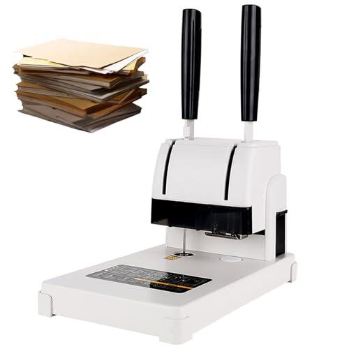 Máquina de Encuadernación en Caliente, Grosor de Encuadernación de 30 mm, Máquina de Perforación Manual para Documentos, Instalación Rápida en 15s, Tiempo de Precalentamiento de 2-4 min, Hasta 300 Hoj