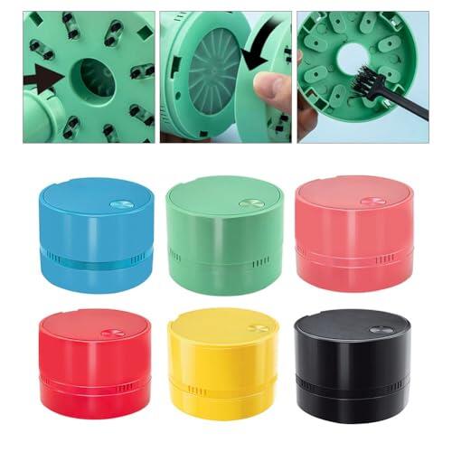 Helilyco Mini aspiradora de escritorio con alta potencia de succión, borrador de polvo portátil de mano para el hogar, oficina, escritorio, teclado, eliminación de desechos de migas, ABS para diseño