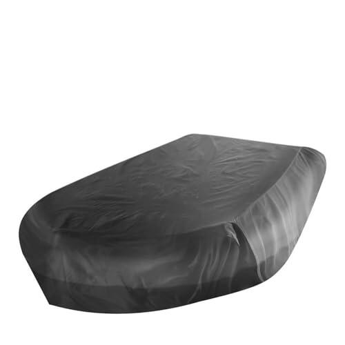 Helilyco 210D Oxford - Cubierta inflable para barco, lona protectora a prueba de sol con cordón para botes de remo en piscinas, 230 x 165 x 46 cm, color negro