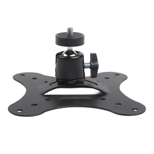 Soporte de pared para proyector, soporte giratorio de 360 grados con rosca de /4 pulgadas, soporte de metal resistente para suspensión de techo, ajuste de ángulo ajustable para cine en casa