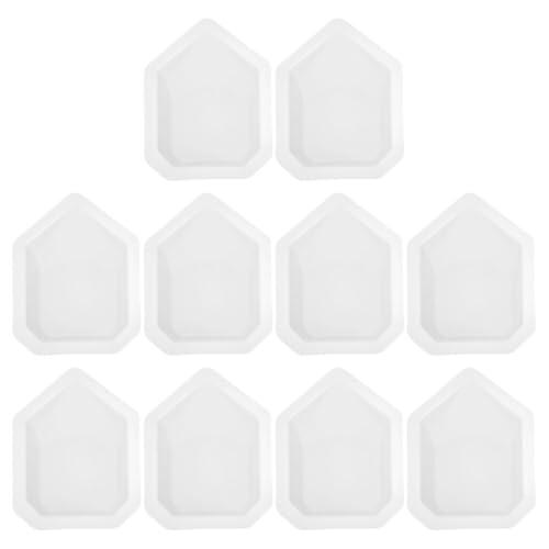 Mikikit 10piezas Unidades de Placas de Pesaje de Laboratorio de Plástico Resistentes Bandejas Pequeñas Reutilizables para Muestras Polvo y Líquidos Equipamiento de Laboratorio Portátil