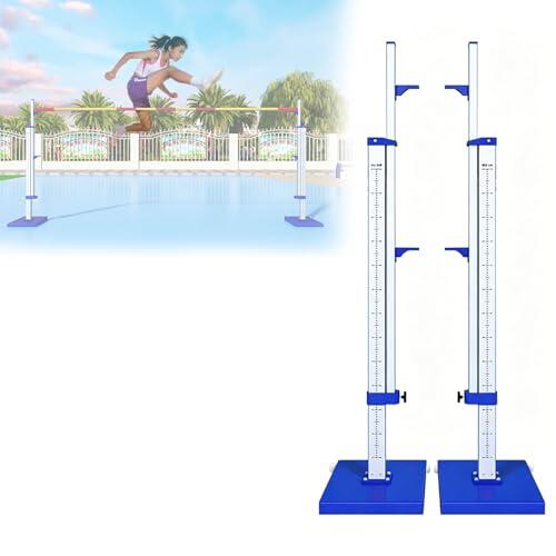 Soportes PortáTiles para Salto Altura Soportes Profesionales Atletismo para Salto Altura Fabricados En AleacióN Aluminio Con Altura Ajustable Adecuados para Escuelas Y Estadios Deportivos With Wheels