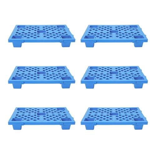 6 paletas ligeras de 60 x 40 cm, paletas de plástico industriales para almacenes, fábricas, centros logísticos