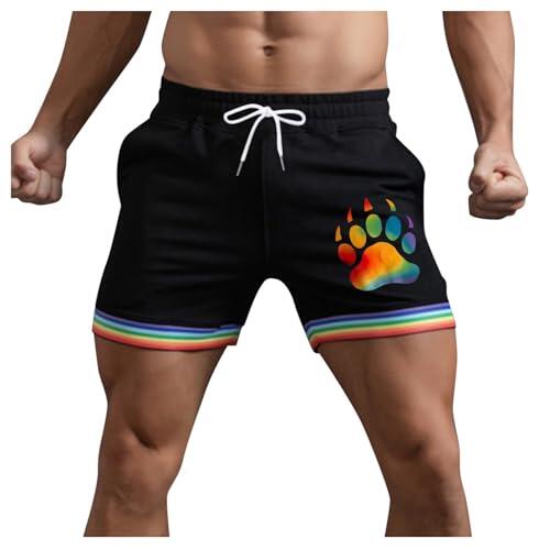 Pantalones Cortos Deportivos para Hombre Pride Gay Pride Flag Arco Iris Shorts Verano Secado Rápido Pantalones Cortos Transpirables Pantalones de Entrenamiento al Aire Libre