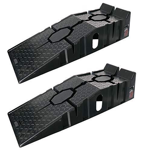 TC TECHNIC - Rampe di Salita per Auto - Rampa Auto - 2 Pezzi - Portata Fino a 3.000 kg - in Plastica Resistente - Superficie Antiscivolo - Altezza di Lavoro 170 mm - con Fermo di Sicurezza - TS294