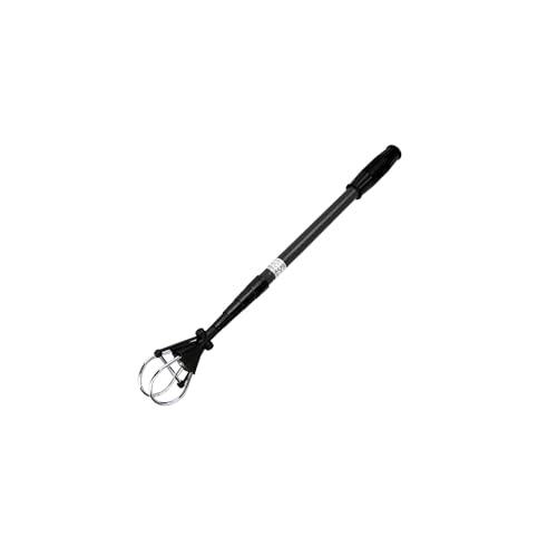 QLECXZI Recogedor telescópico de Pelotas de Tenis, Ligero, de Aluminio, con Cabezal de Recogida automático. Recuperador de Pelotas de Golf telescópico y, Negro, 60 x 183 cm