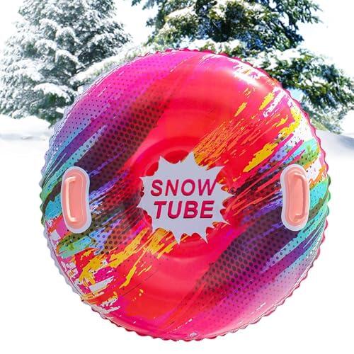 Tubos de nieve para niños – Trineo antidumping, 1 pieza inflable para deportes de invierno, trineo de trineo, dona de flotación con parte inferior reforzada, equipo al aire libre, platillo resistente