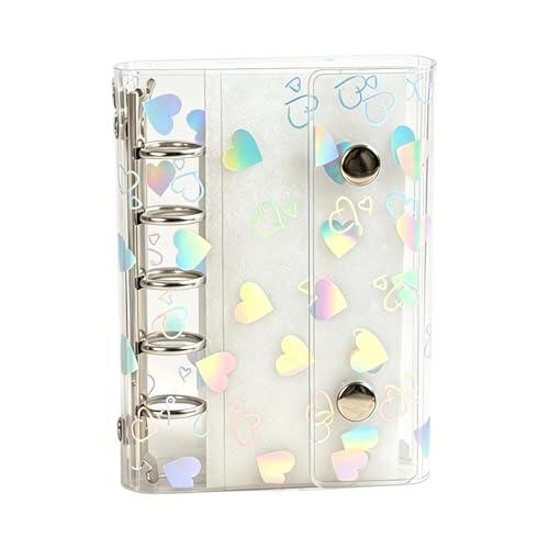 Dgayaeic Cubierta Transparente Carpeta, PVC Transparente Recargable Universal, para Diario, Álbum de Recortes y Cuaderno, De Viajes, Desplazamientos Diarios, Viajes de Negocios y Archivos Oficina