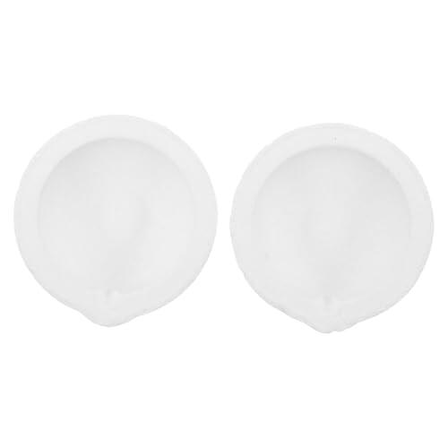 Operitacx 2 Recipientes de Evaporación de Cuarzo Resistentes al Calor para Laboratorio Superficie Amplia, Color Blanco, Ideales para Pruebas en Casa y Laboratorio