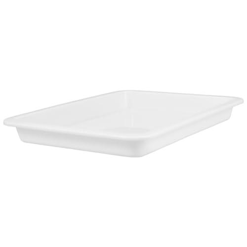 HONMEET Bandeja de Laboratorio de Plástico Blanco Resistente a Ácidos y Álcalis para Uso en Enseñanza y Pruebas Científicas Profundidad de 2,5 Cm