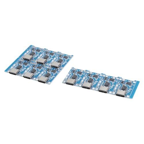 Buxuaaaa 10 módulos de carga de batería de litio tipo C, entrada tipo C, placa de carga fácil de operar para varios proyectos de carga de batería