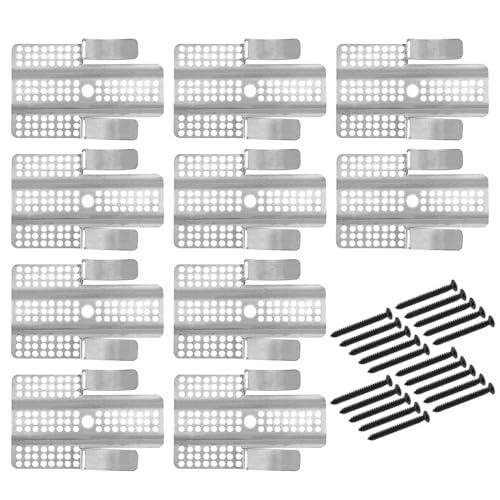 Reparación de clips para paneles de yeso | con tornillos pequeños y resistentes, 10 clips de parche de pared para reparación | para grietas dañadas en el hogar, baño, cocina, gabinete, estante