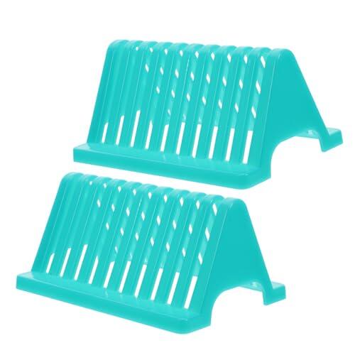 AMUSLESUR Escurridor de Laboratorio 2 Piezas Bastidor de Vidrio para Secado y Almacenamiento de Tubos y Muestras Variadas