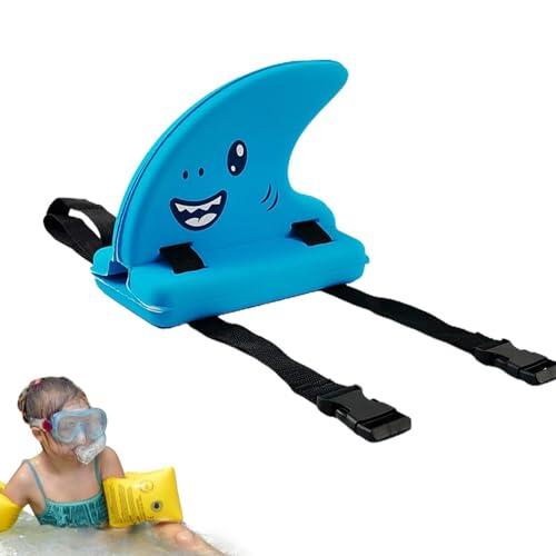 Dispositivo de natación con forma de aleta, entrenador de natación, flotador de espalda portátil con correas para piscina