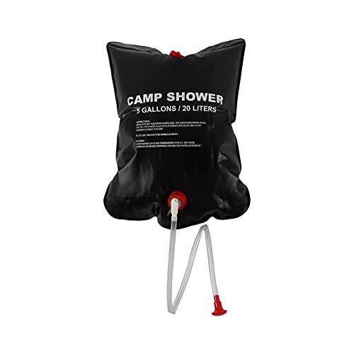 Dioche Baño Calefactor con Calefacción Bolsa de Ducha con Energía Solar de 20 litros, Bolsa de Ducha con Calefacción de PVC Plegable y Portátil para Acampar, Viajar, Vehículos Recreativos y Uso Al