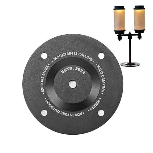 Poste de Luz para Camping Desmontable - Base De Lámpara Tipo Candelabro | Portatil Soporte Aluminio para Pesca Jardin Terraina Senderismo Picnic Fogonero Outdoor