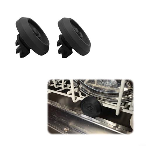 2 rodillos para estante inferior de lavavajillas compatibles con modelos Miele G Series para un rendimiento de movimiento sostenido del estante (negro)