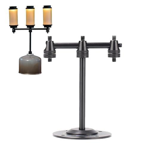 Poste de Luz para Camping Desmontable - Soporte Para Linterna De Camping,Base Para Lámpara De Mesa Aleación De Aluminio Portátil Para Jardín Pesca Senderismo Picnic Actividades Exteriores Foso De Fueg