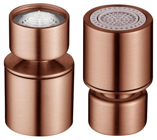 IMEX - Aireador Grifo Cocina Giratorio con 2 Funciones Color Oro Rosa Cepillado | Valido para las Series Bélgica, Loira, Lyon y Manacor | Recambio Original IMEX