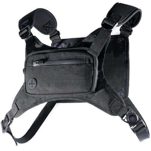 Msioytog 3 Mochila deportiva con múltiples bolsillos y tiras reflectantes, diseño ligero para senderismo, correr, ciclismo, chaleco para actividades en pecho