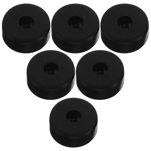 SWETRACE Accesorios para Altavoces y Subwoofers, Patas de Goma Negras, Pack de 6, Función Antivibración y Anti Envejecimiento, Apto para Equipos de Sonido y Amplificadores