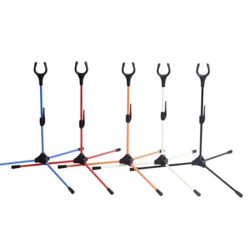 FACAIIO Soporte de arco plegable, estable trípode de caza recurvo de arco largo, soporte ligero de fibra de vidrio con fácil instalación