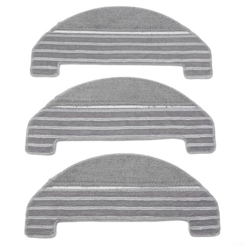 Paquete de 3 almohadillas de fregona para aspiradora robot Ultenic, cabezales de repuesto de microfibra lavables, paños absorbentes para limpieza de manchas y suelos
