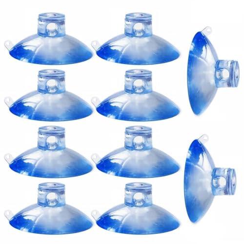 FACAIIO Paquete de 10 ventosas transparentes de 30 mm para colgar dobles, ganchos de plástico de PVC con lateral para colgar pósteres en paredes de cristal y baño